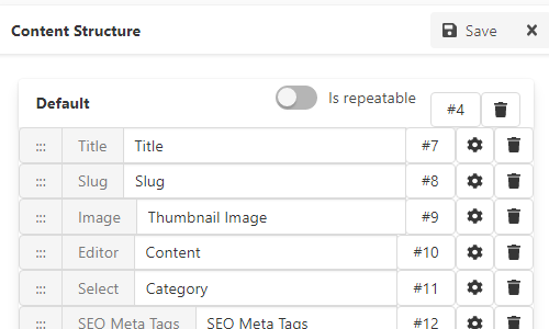 Define Content Structure
