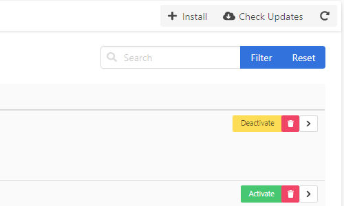 Reactivate or Remove Modules