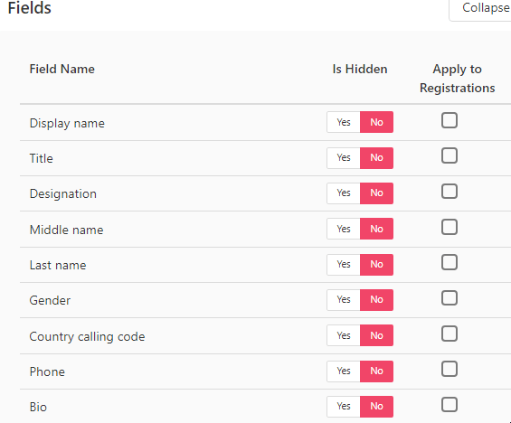 Create User Field Management