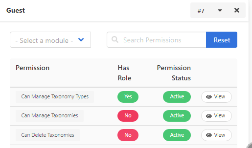  View/Update Permissions 